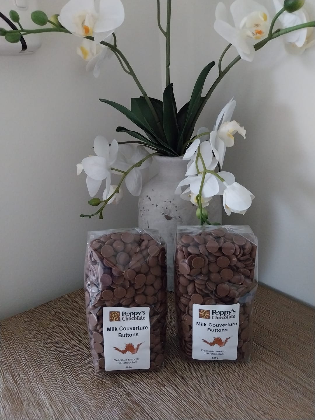 Customer photo review of Chocolate Buttons 36% Milk - Gluten Free 500g