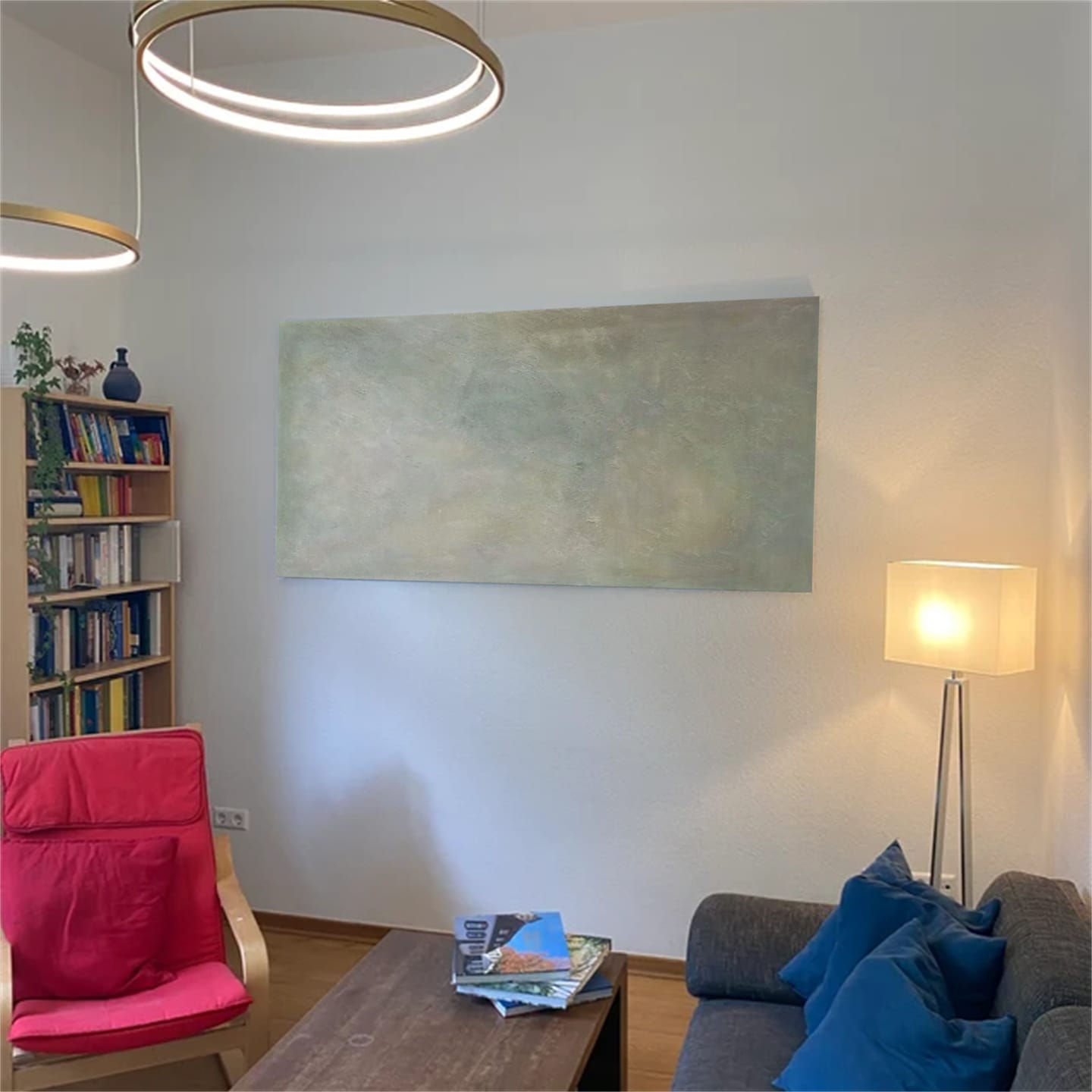 Customer photo review of Green Minimalist Canvas Art #MT150