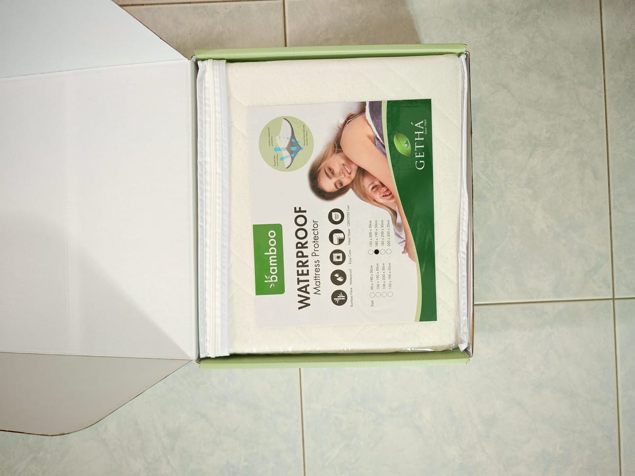Customer photo review of Bamboo Waterproof Mattress Protector