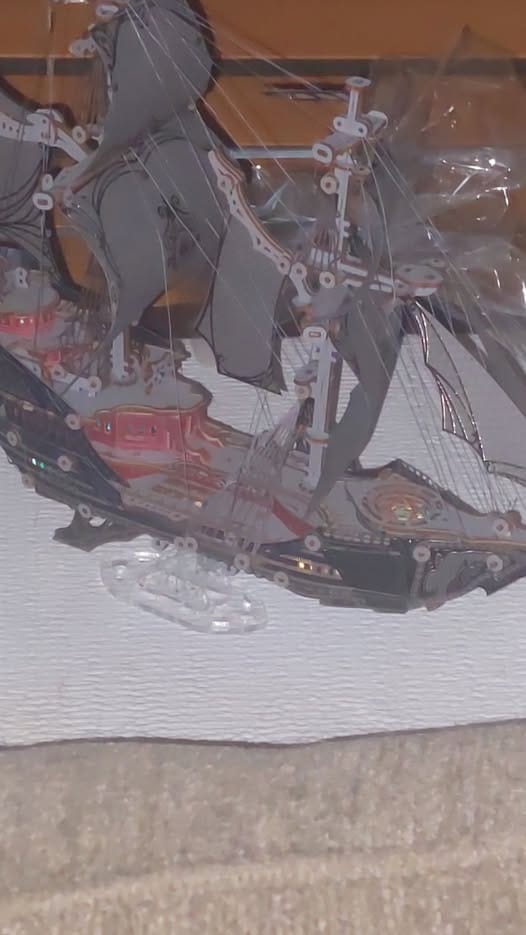 Customer photo review of Rokrgeek  Fantasy Elf Ship DIY 3D Wooden Puzzle Kit