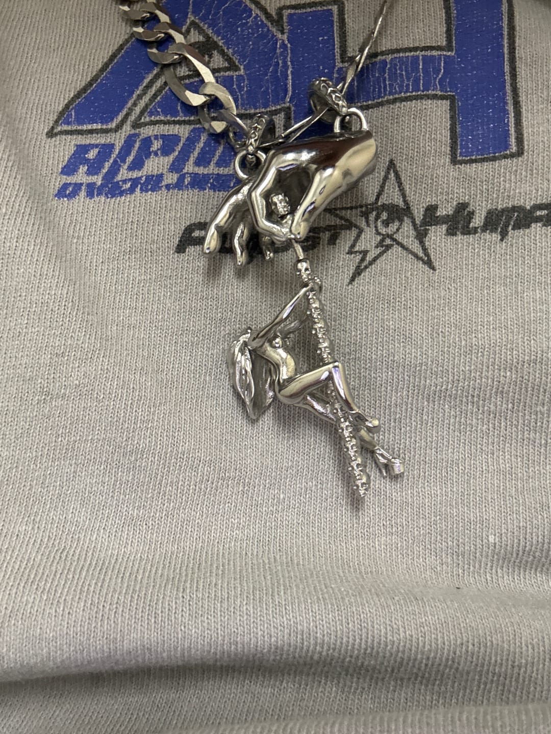 Customer photo review of DANCING WITH DEATH PENDANT