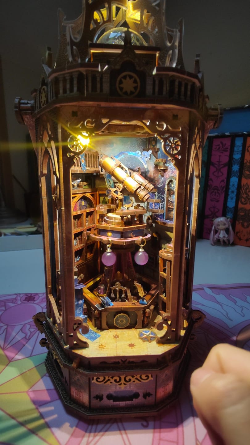 Customer photo review of The Lantern of Galaxy DIY Book Nook Kit