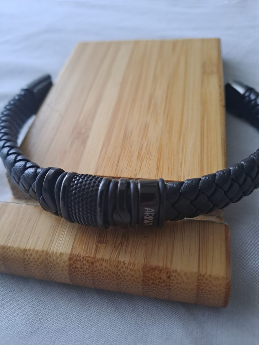 Customer photo review of Set of 2: Black Bracelet + Arrow Necklace
