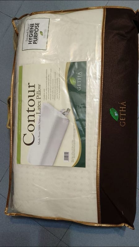 Customer photo review of Getha Contour Latex Pillow (Cotton Fabric / Tencel Fabric)