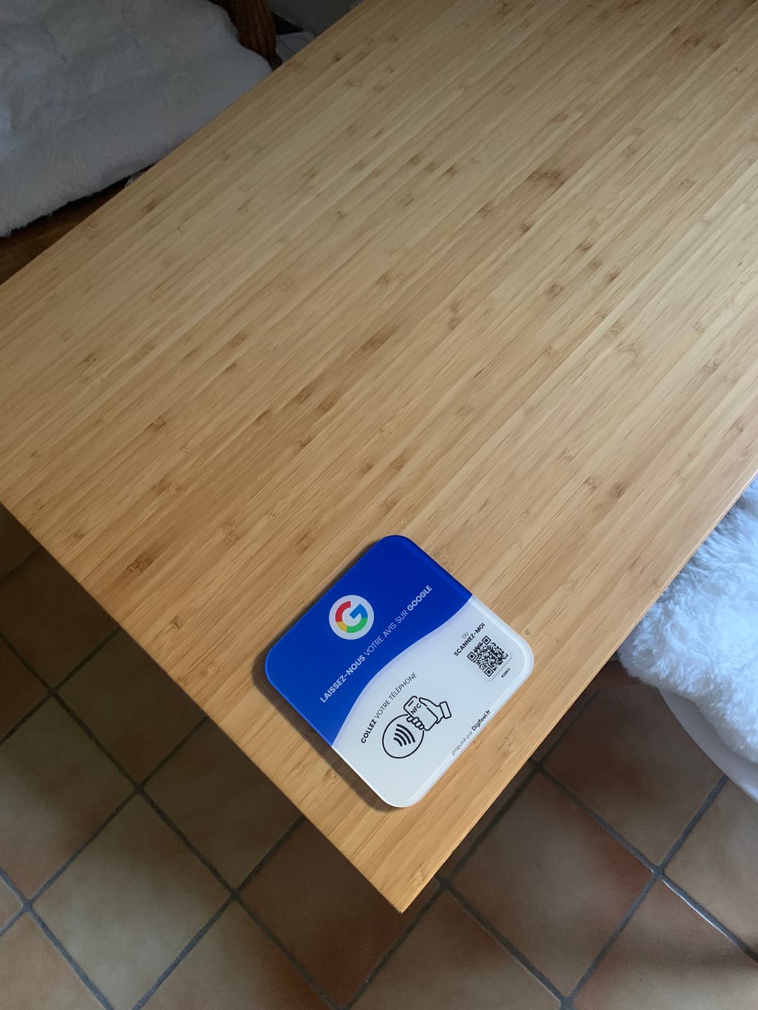 Customer photo review of Plaque Avis Google