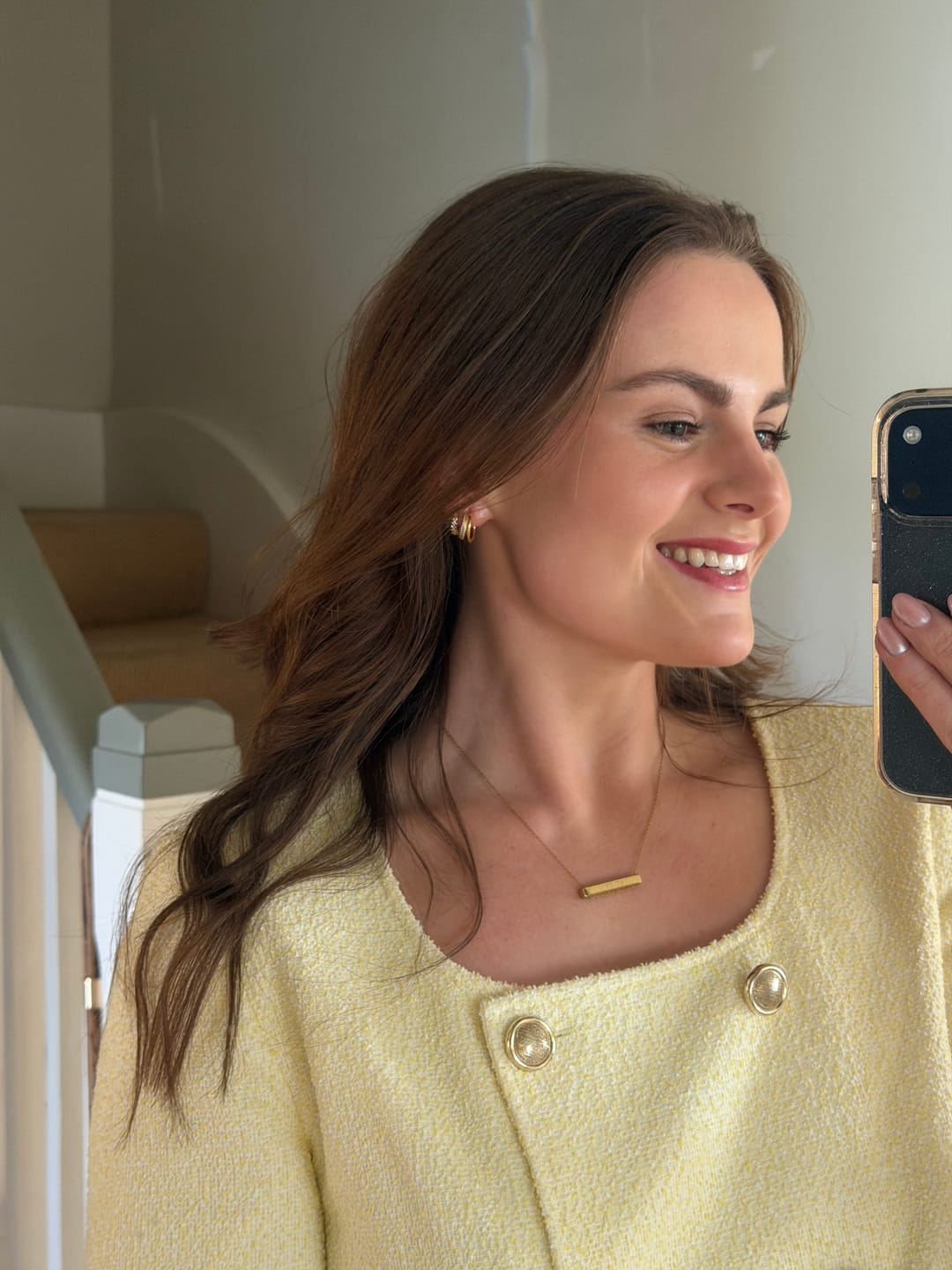 Customer photo review of Crystal Layered Ear Cuff in Gold