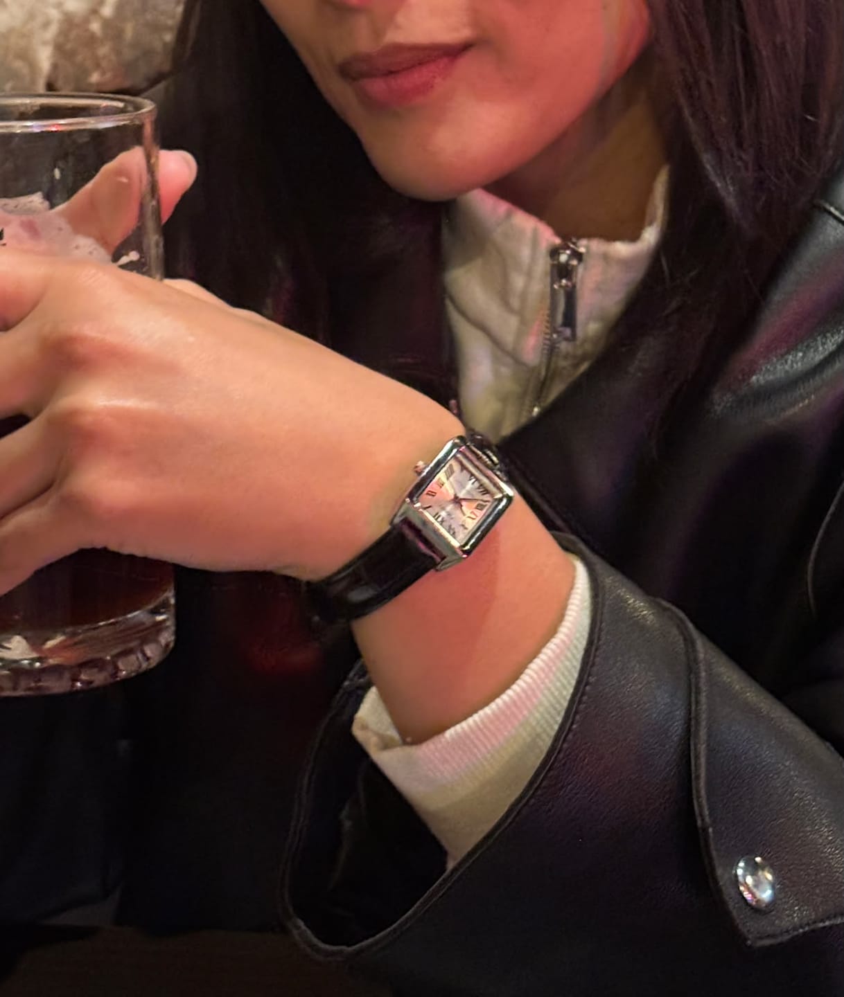 Customer photo review of Reloj Casio Tank Análogo LTP-V007L-7B1UDF Cuero Dial Plateado
