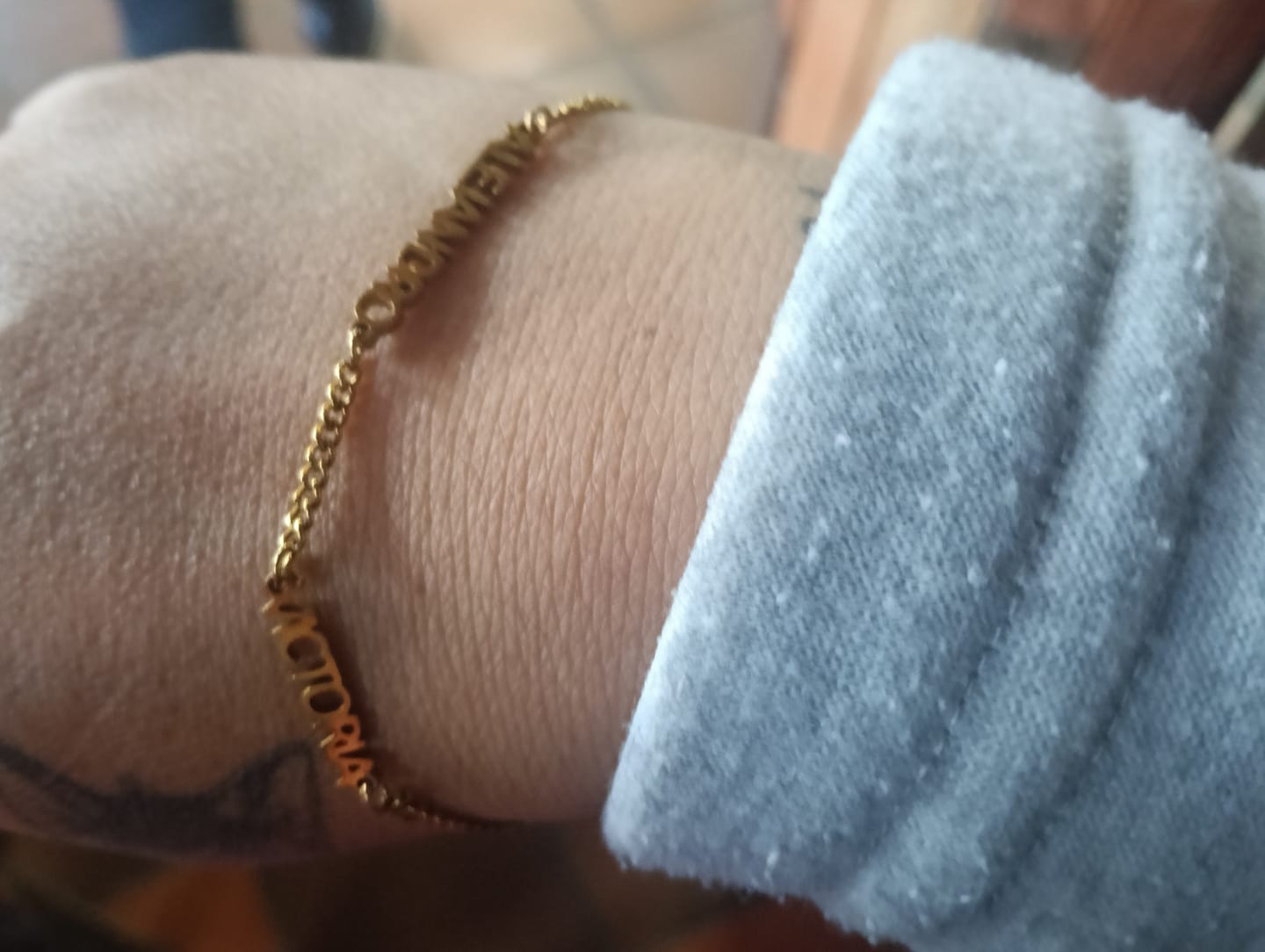 Customer photo review of Pulsera personalizada con nombre