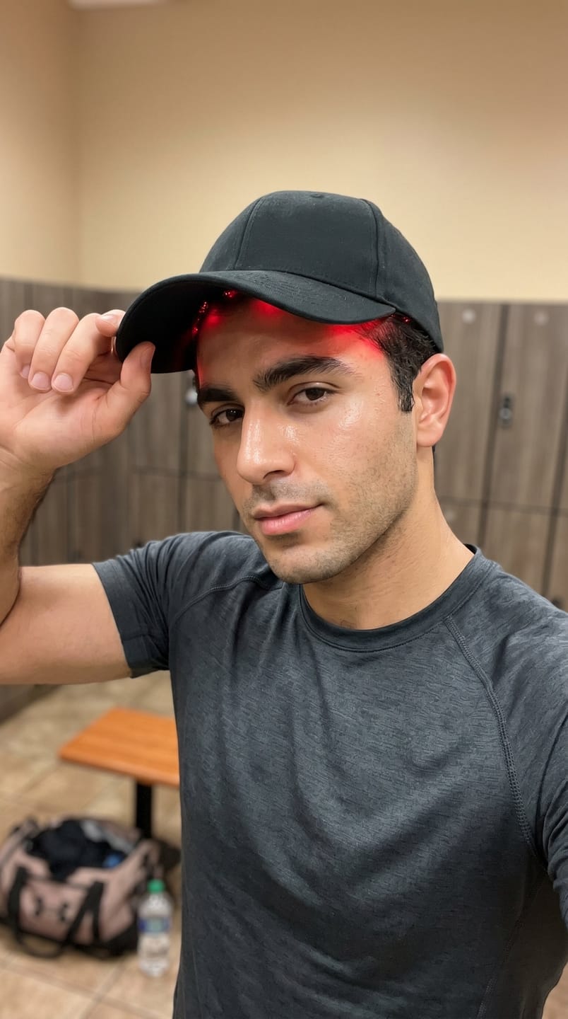 Customer photo review of Madoise Red Light Cap