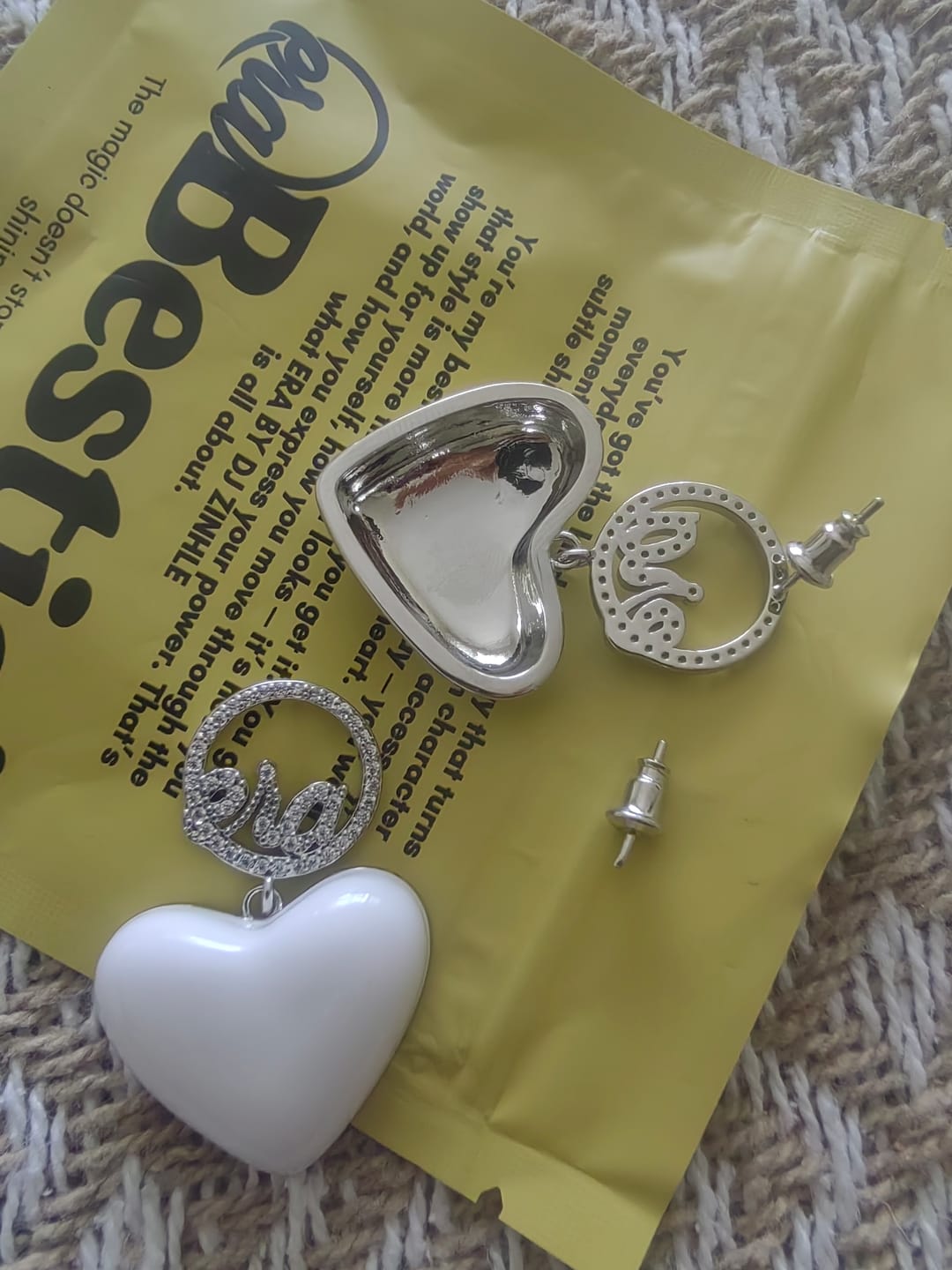 Customer photo review of White Era Adore Silver Earrings