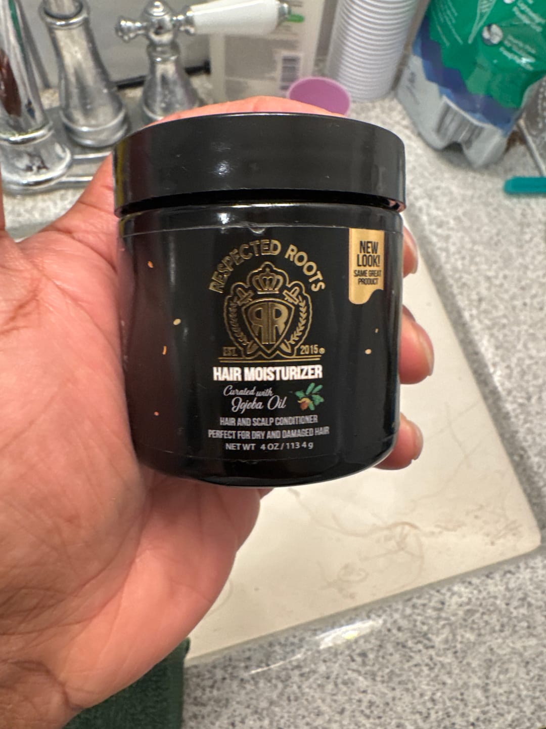 Customer photo review of Hair Oil & Hair Moisturizer Kit