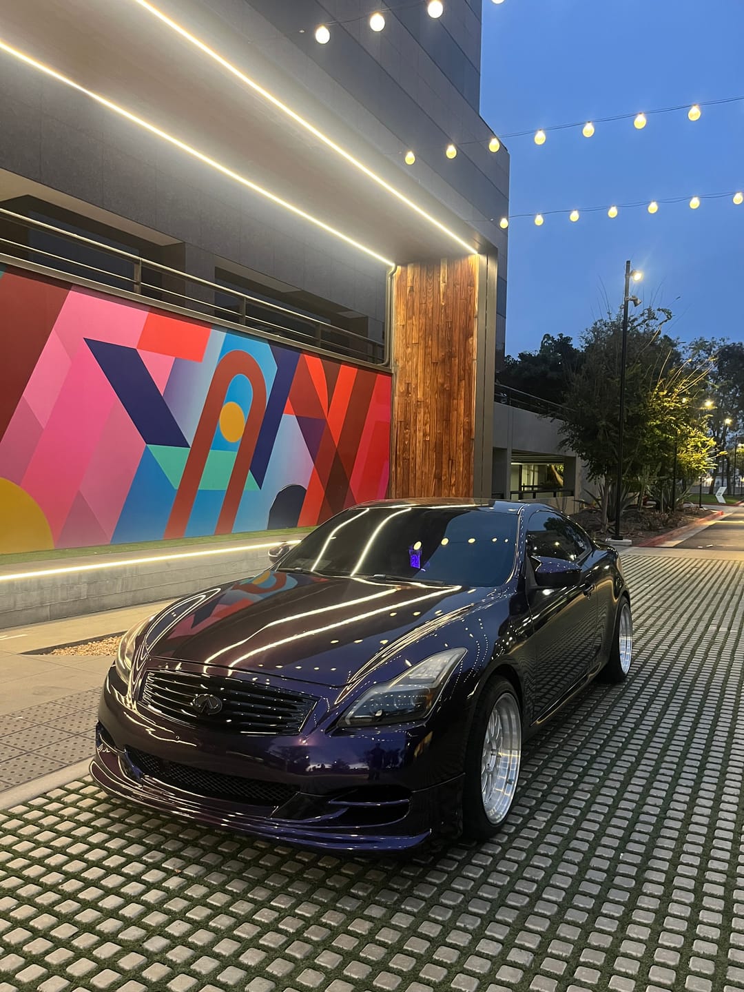 Customer photo review of Glossy Metallic Midnight Purple Vinyl Wrap