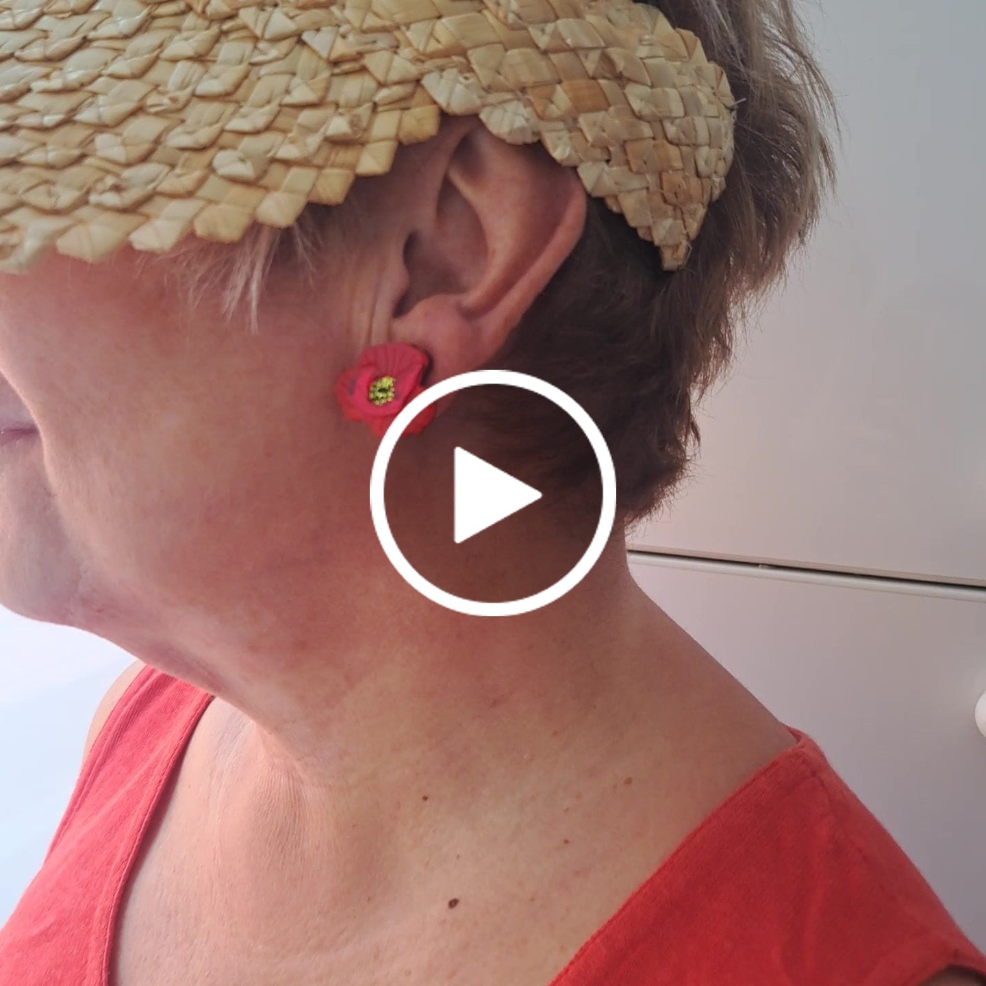 Customer video review of Red Poppy Studs