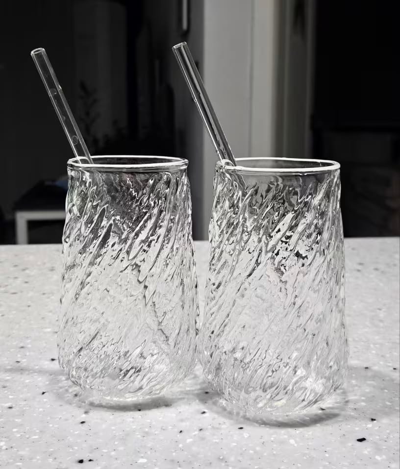 Customer photo review of Swirl Glass With Straw (2PCS Set)