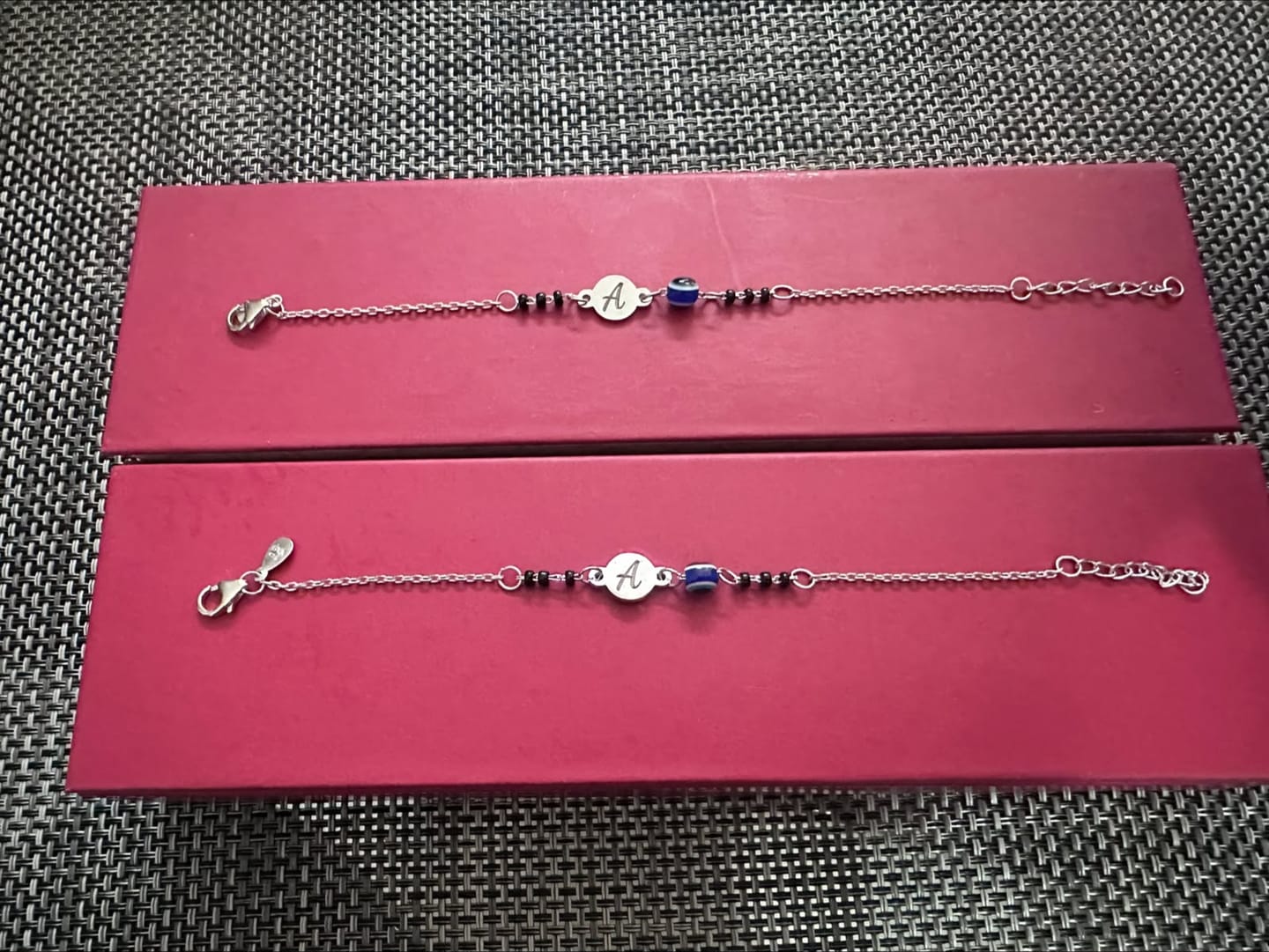 Customer photo review of Silver Personalised Nazariya Kids Bracelet (0 - 2 Years)