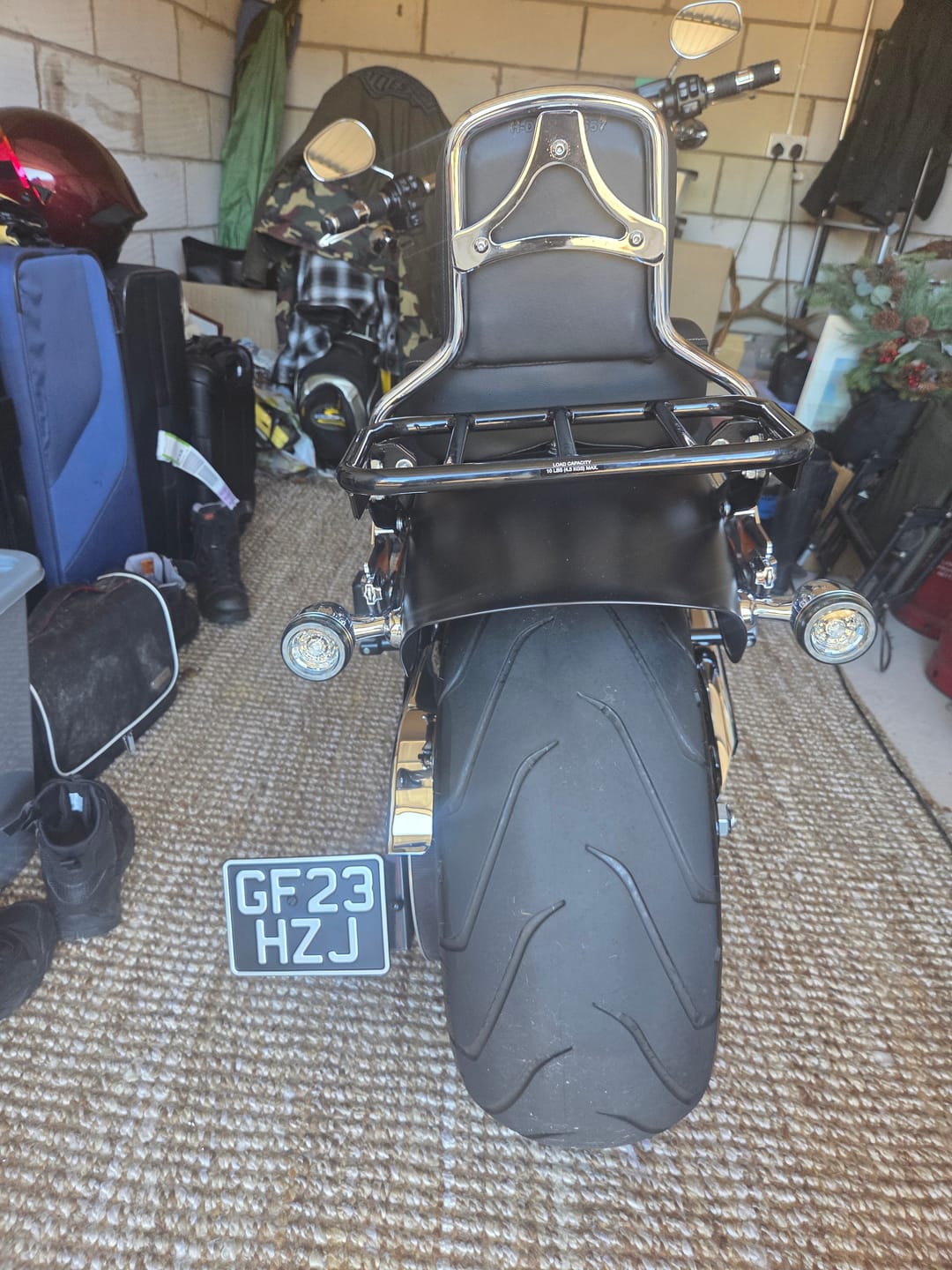 Customer photo review of Classic Metal Pressed 7×5 Motorbike Number Plate