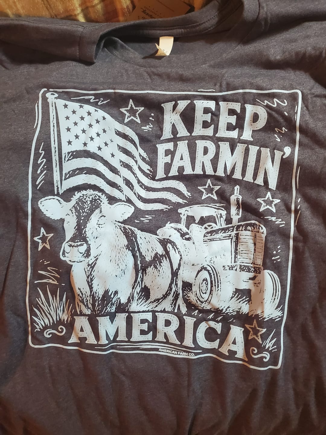Customer photo review of 'Keep Farmin' America' Tee