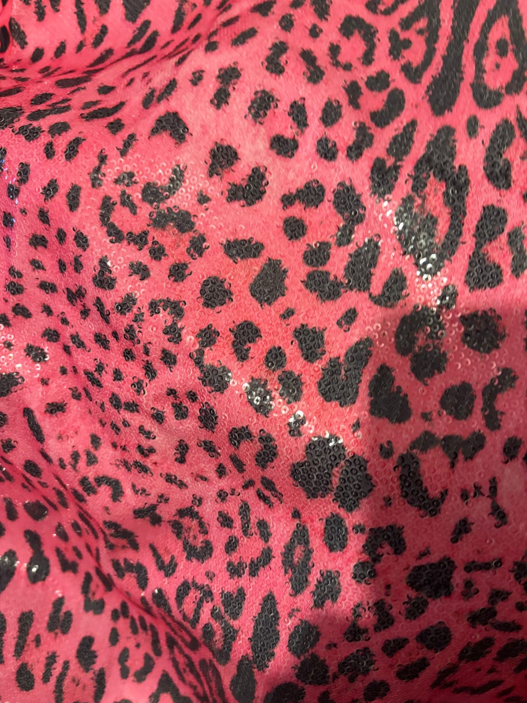 Customer photo review of Fuchsia Leopard Sequin Fabric for Party Fashion