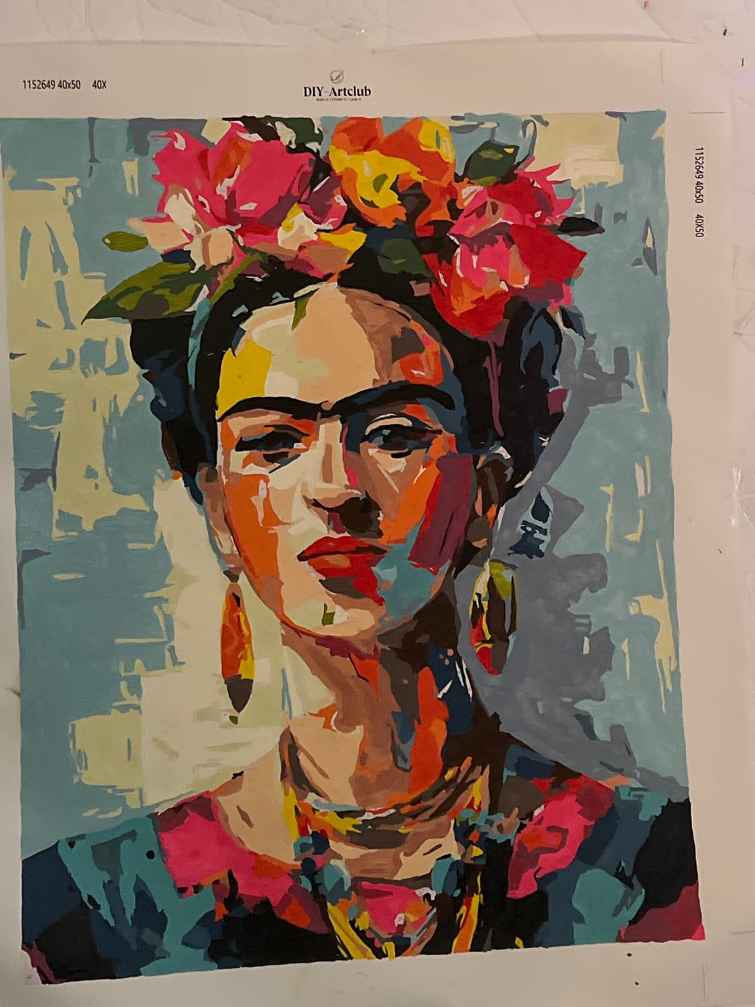 Customer photo review of Expressive Frida | Paint by Number