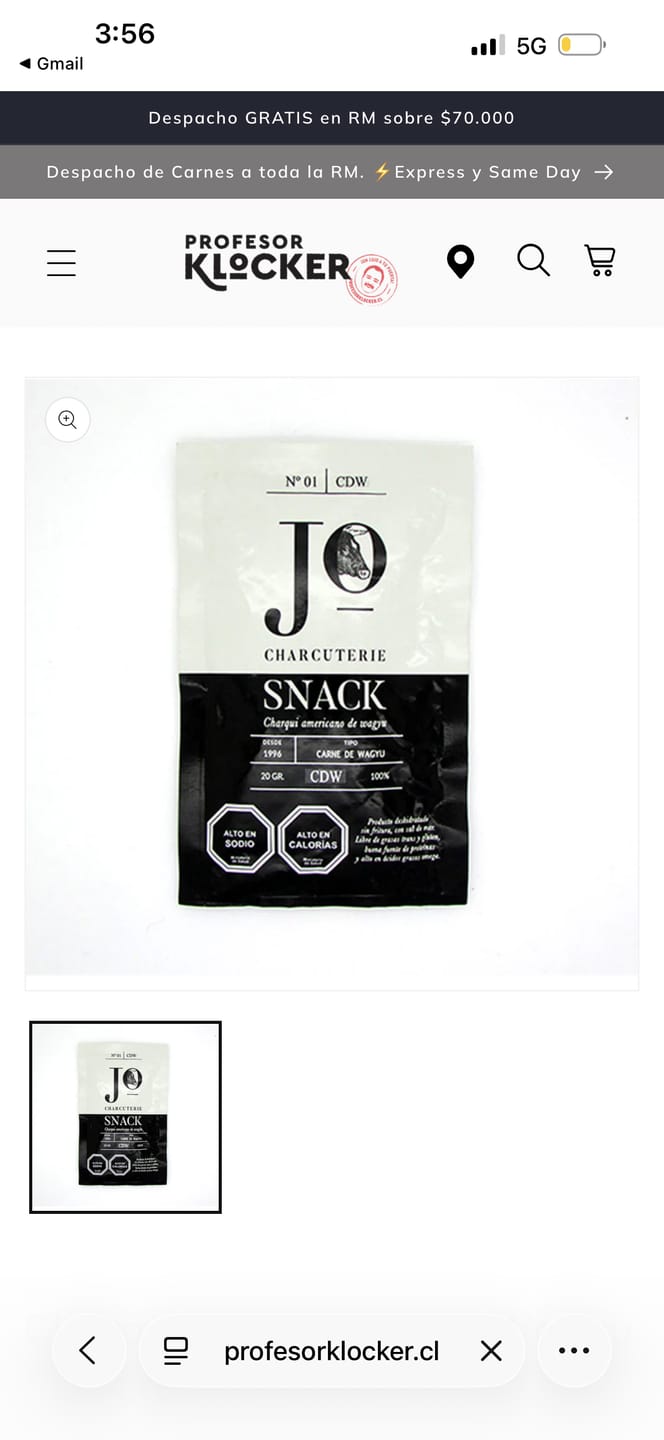 Customer photo review of Charqui Americano de Wagyu | 20 grs.