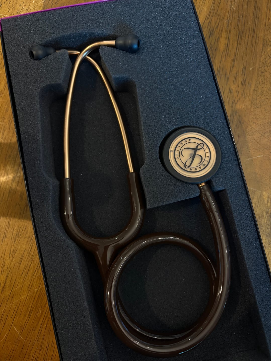 Customer photo review of Littmann Classic III Monitoring Stethoscope: Chocolate & Copper 5809