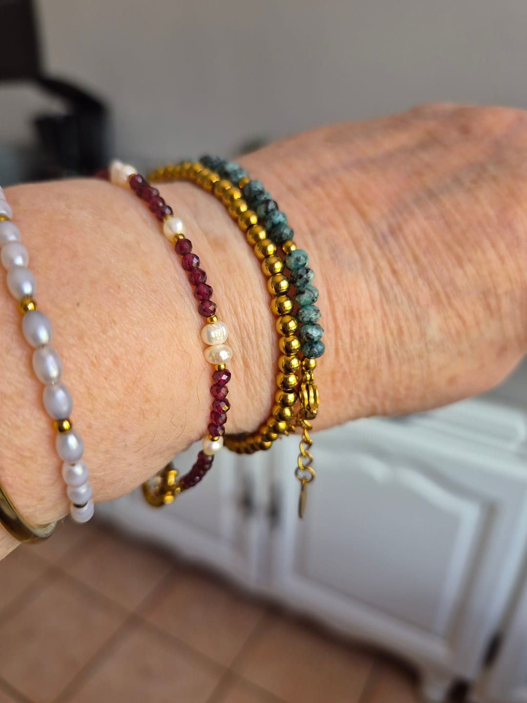 Customer photo review of KATIA - Bracelet perles naturelles et perles d’eau douce