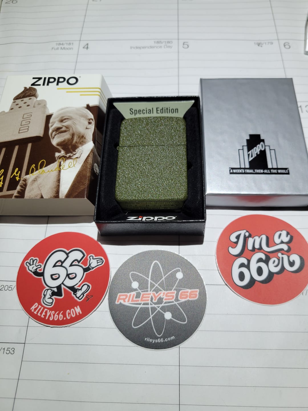 Customer photo review of Founder’s Day Green Crackle 1941 Replica Zippo Lighter