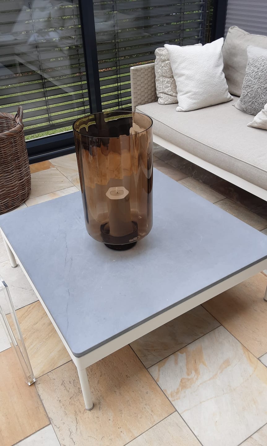 Customer photo review of Udendørs LED Bloklys Ø 10 x 20 cm Sand