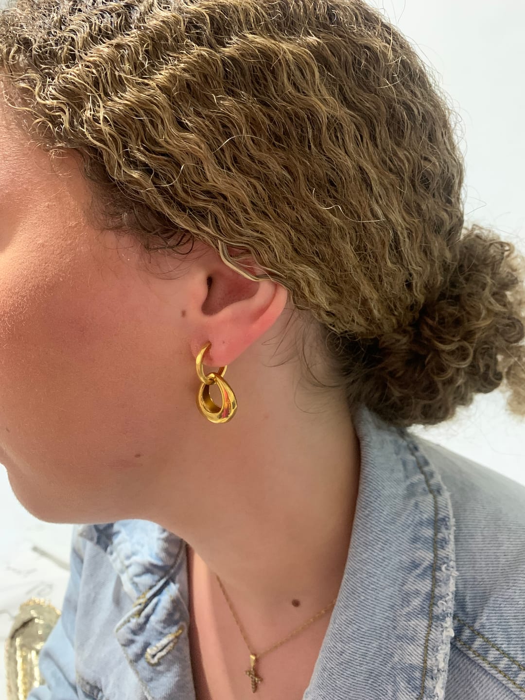 Customer photo review of Pendientes Aros Colgantes