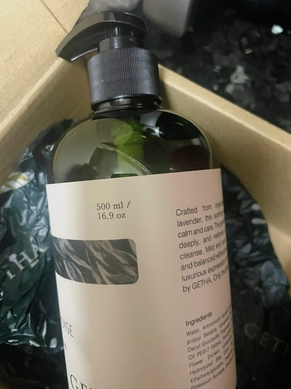 Customer photo review of Getha Premium Botanical Body Wash 500ml