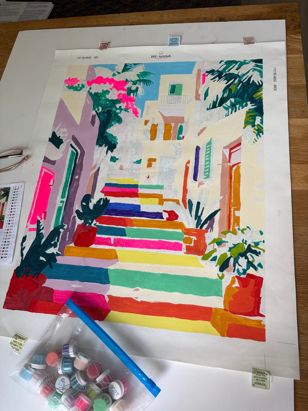 Customer photo review of A rainbow stairs | Paint by Number