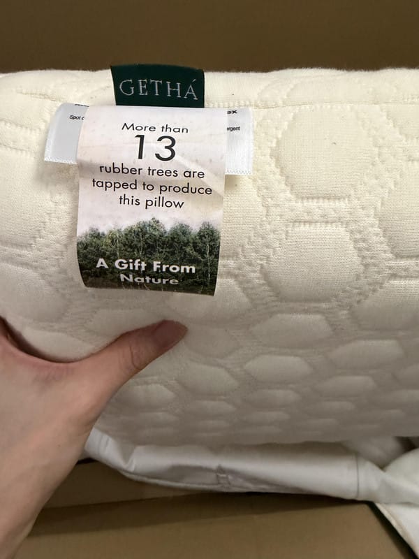 Customer photo review of Getha Organic Cotton Latex Pillow