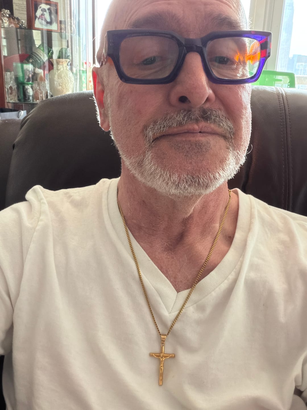 Customer photo review of Divine Cross Pendant - Gold Stainless Steel