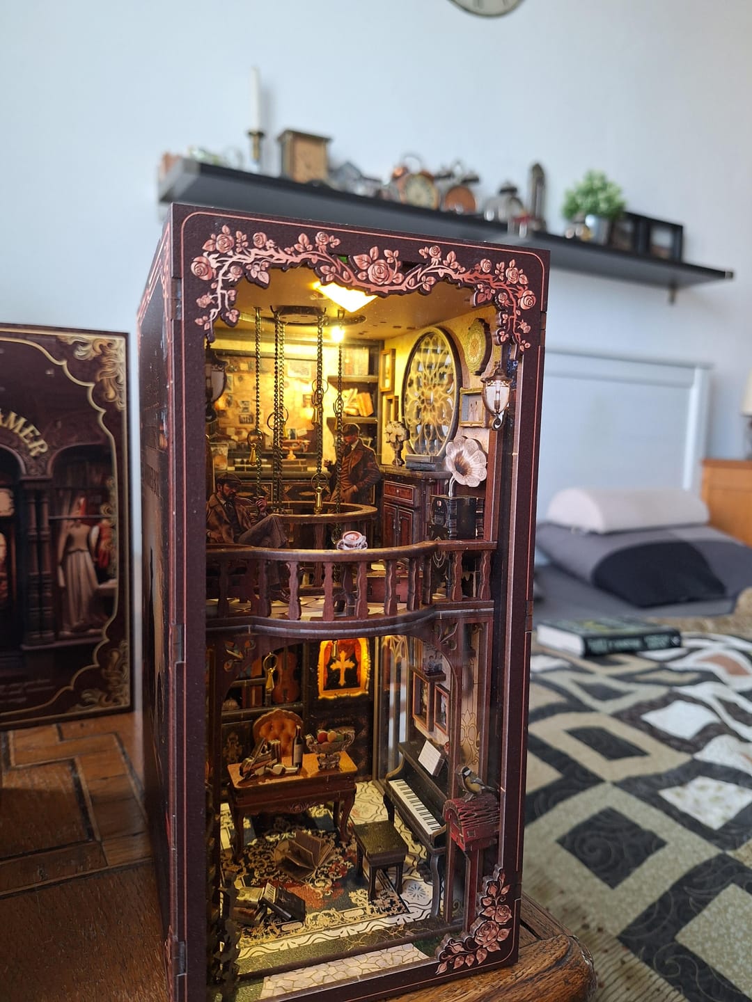 Customer photo review of Dark Box Mystery Case DIY Book Nook Kit