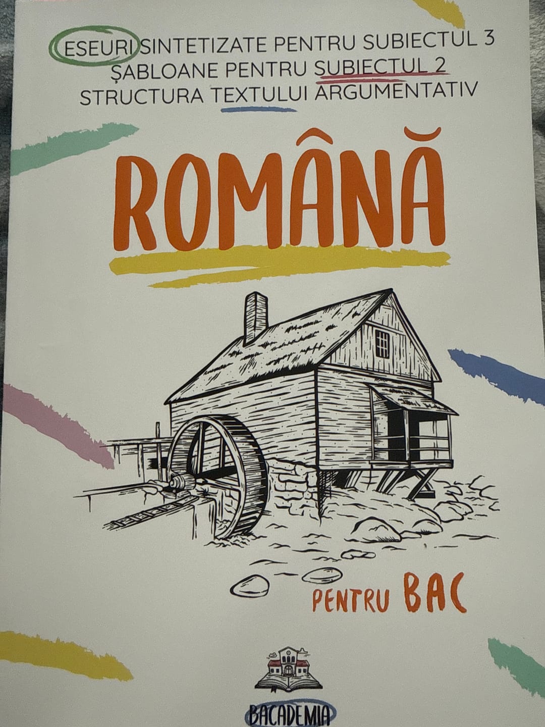 Customer photo review of Carte Română Bacalaureat Bacademia (temă și viziune, caracterizare, relație) - Ediția II