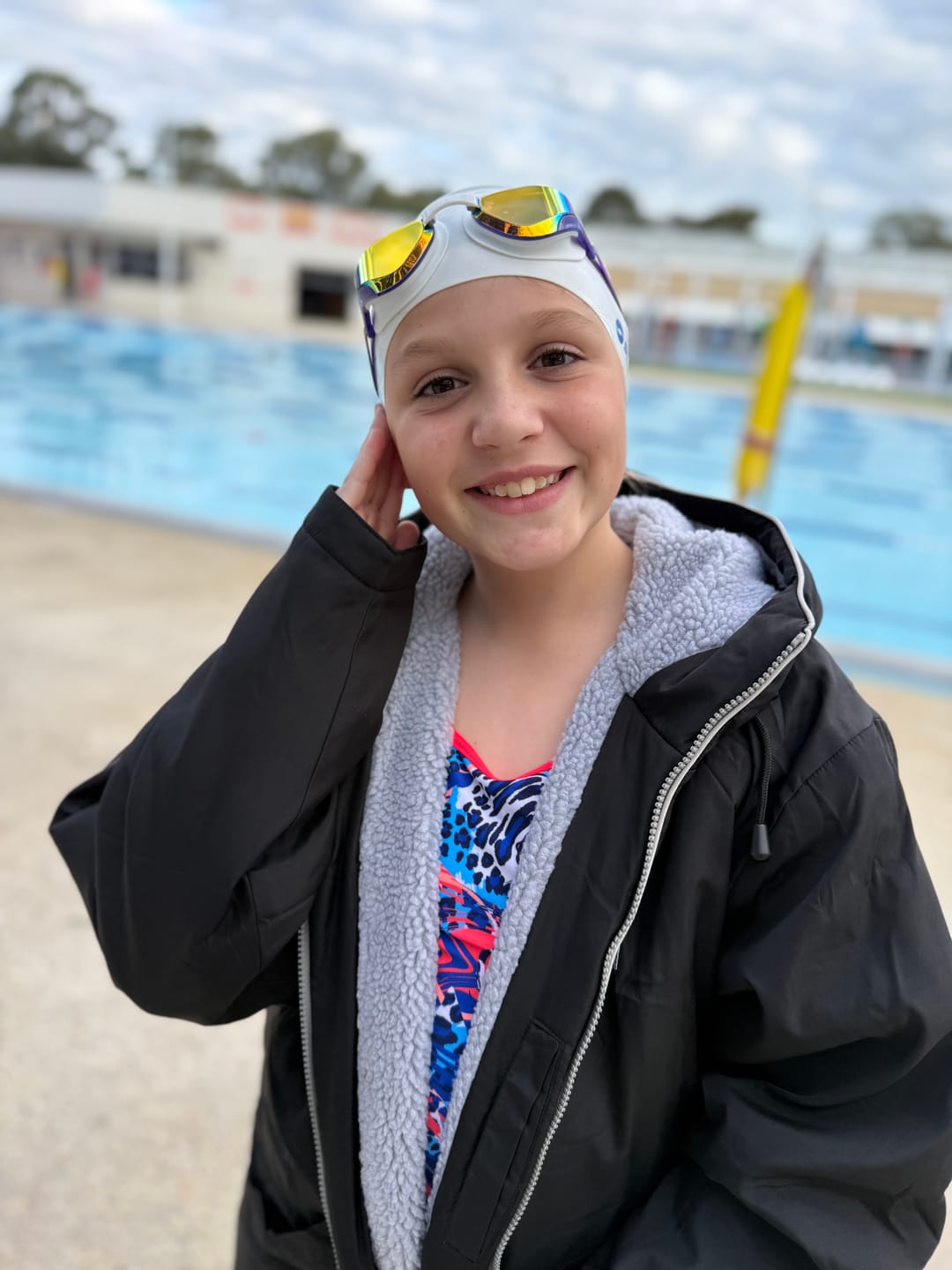 Customer photo review of NanoClear™ Viper Swim Goggles Mirror - (Purple)