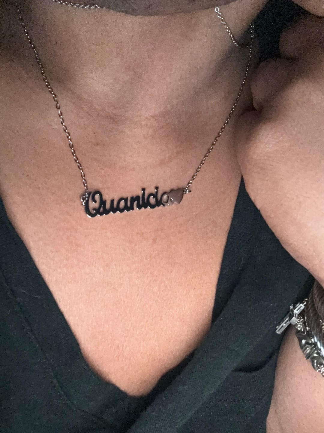 Customer photo review of Name Heart Necklace