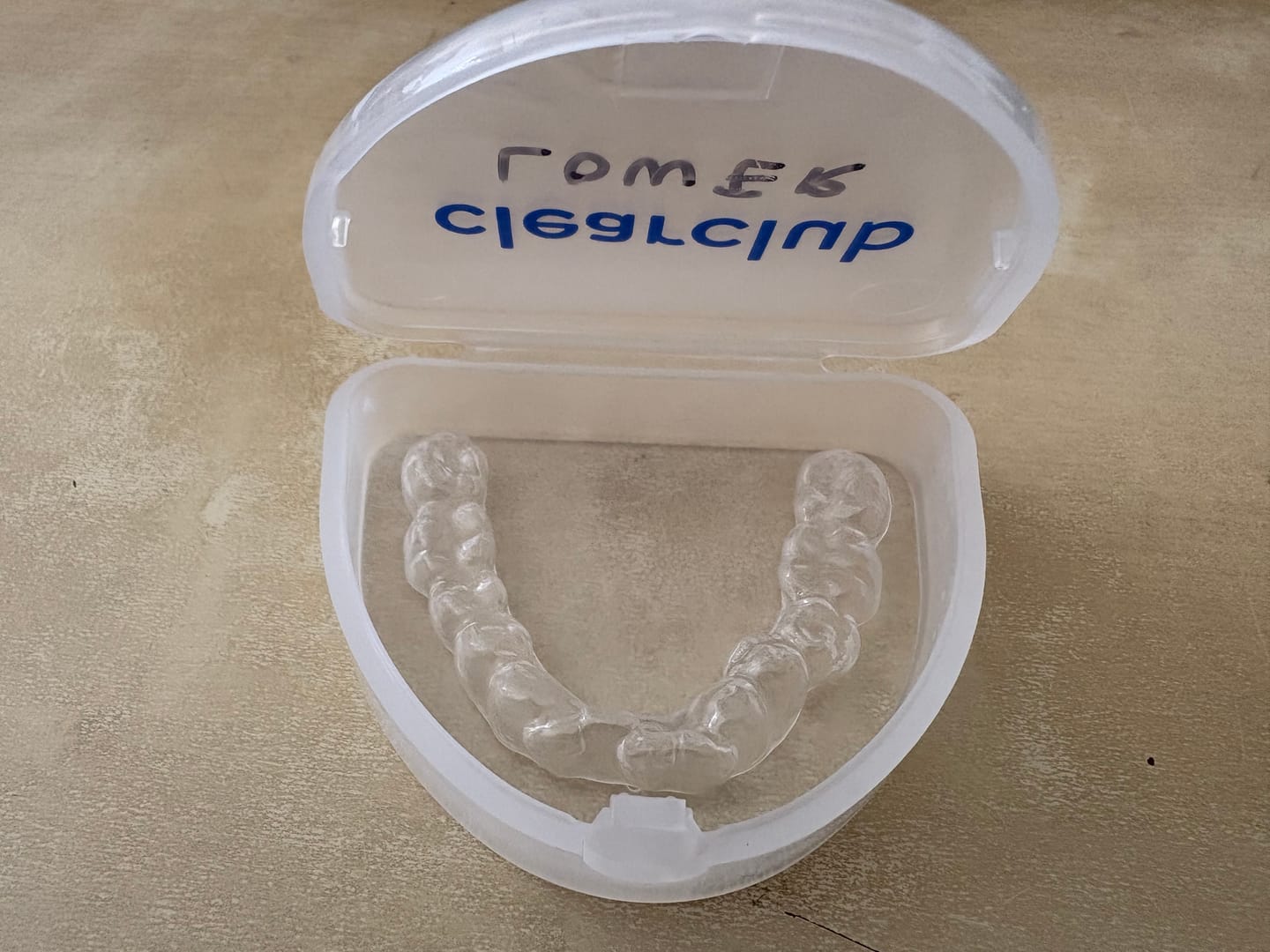 Customer photo review of Clear Custom Night Guard