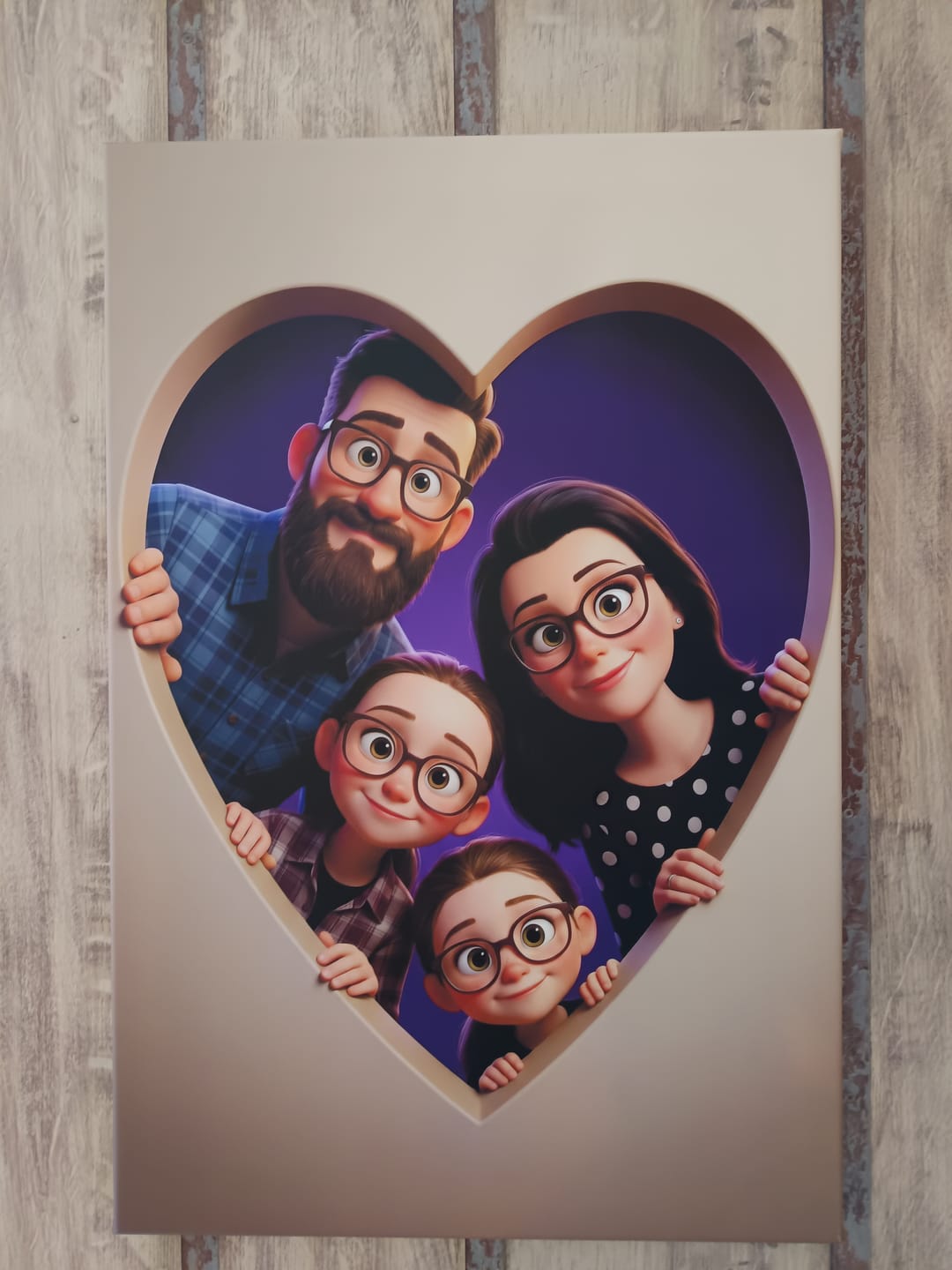 Customer photo review of Toile personnalisée - Cœur animé