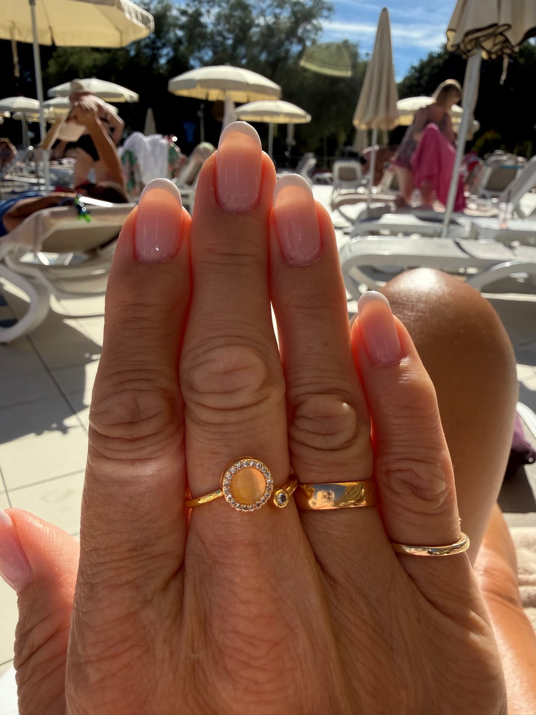 Customer photo review of Moonstone Meditation Ring