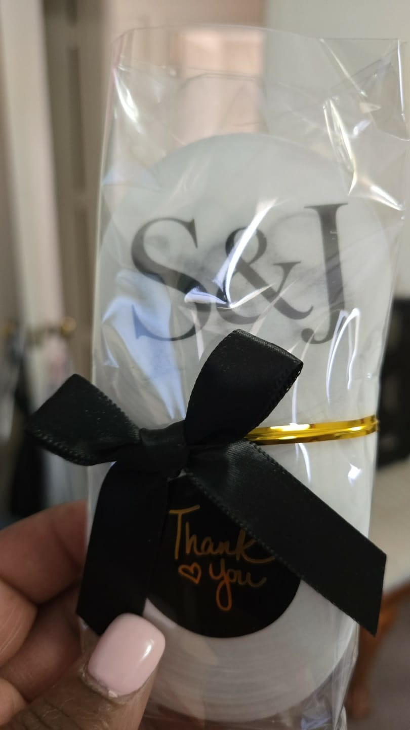 Customer photo review of Personalized Edible Monogram Drink Toppers - Custom Cocktail Garnishes