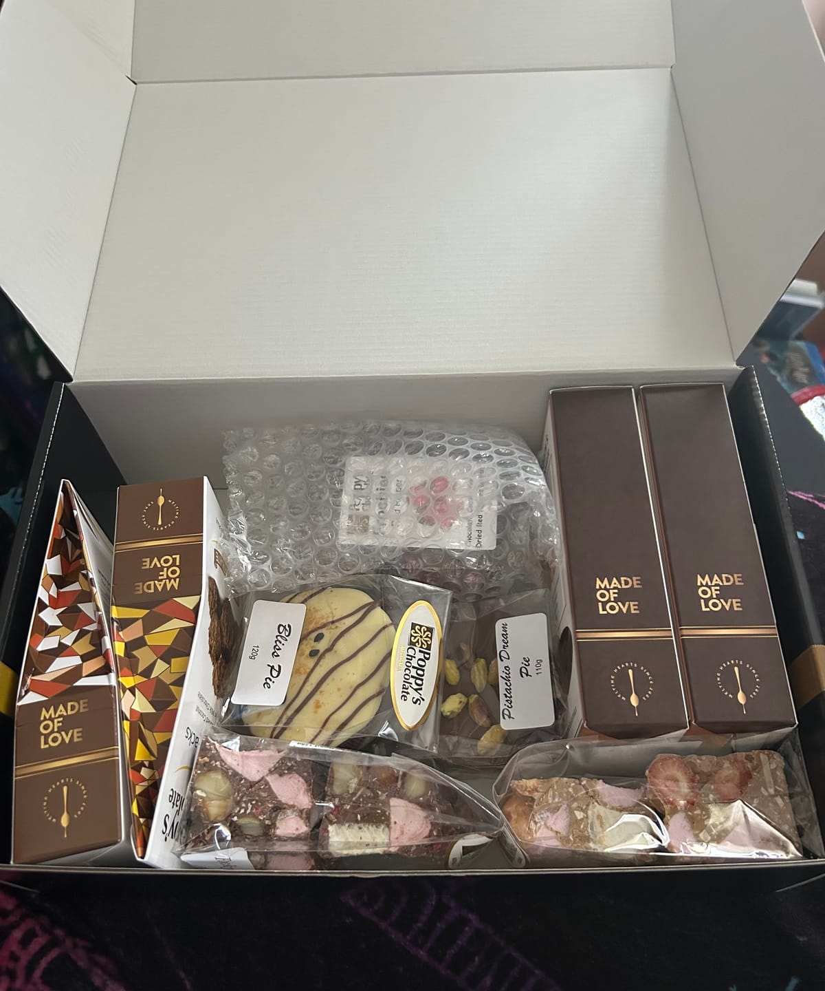Customer photo review of Poppy's Team Faves Box