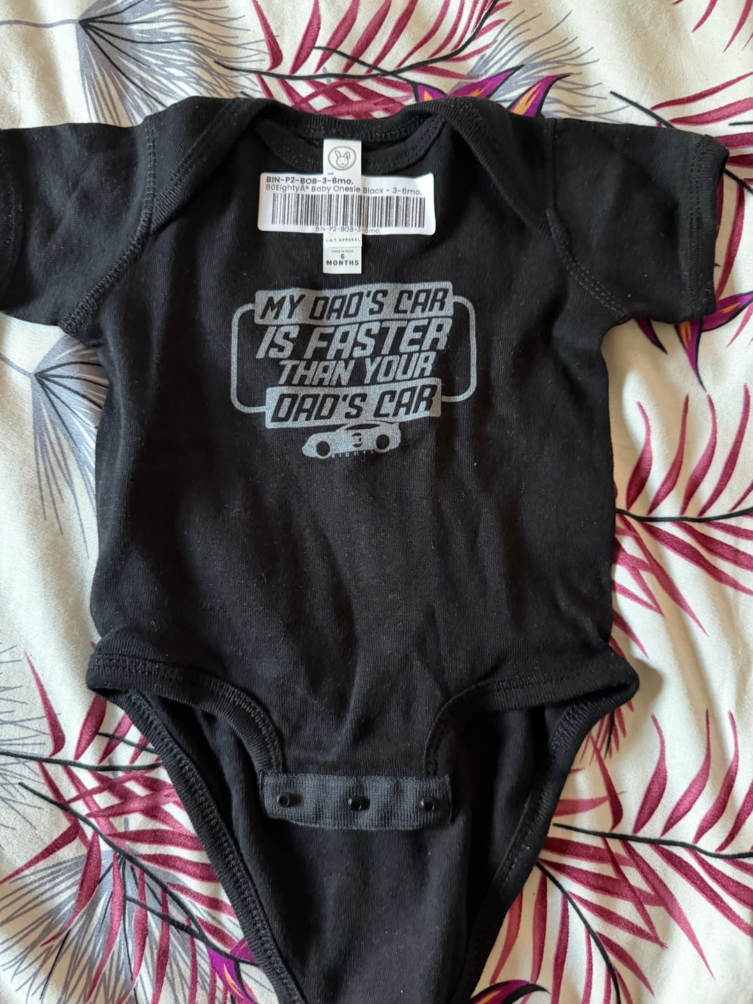 Customer photo review of 80Eighty® Baby Onesie Black