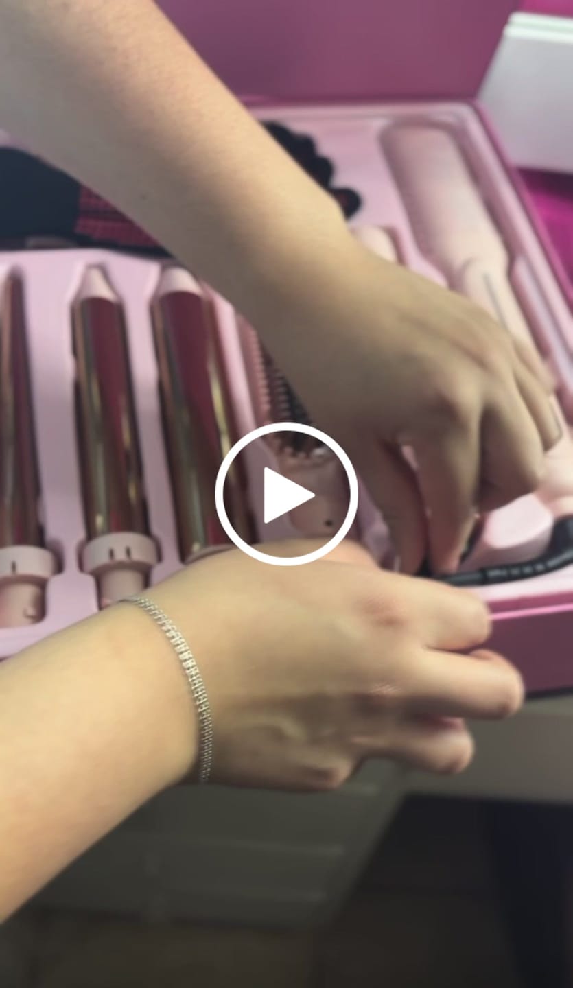 Customer video review of Set Plancha Profesional Infrarroja + Ferro 6 en 1 Light Pink