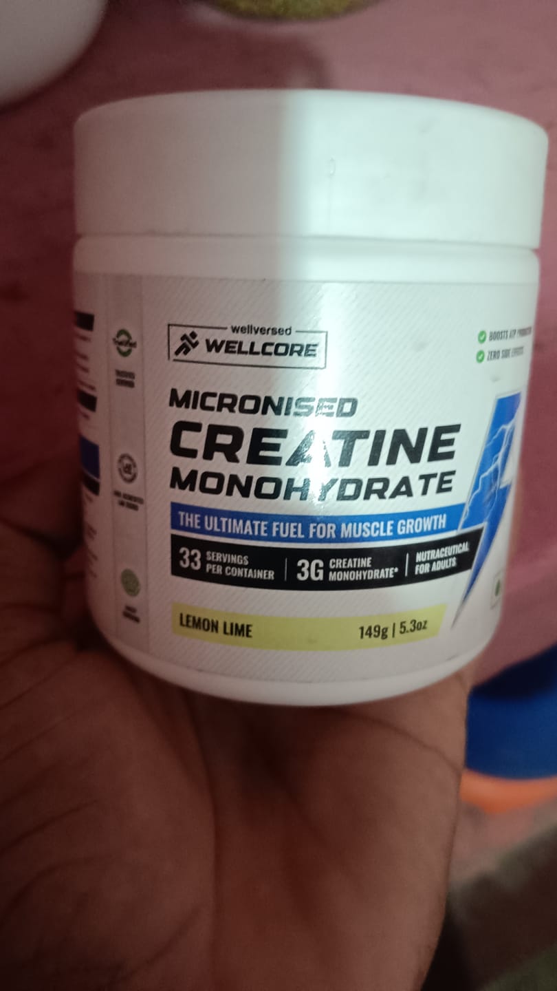 Customer photo review of Wellcore - Pure Micronised Creatine Monohydrate | Lemon Lime (149g, 33 servings)