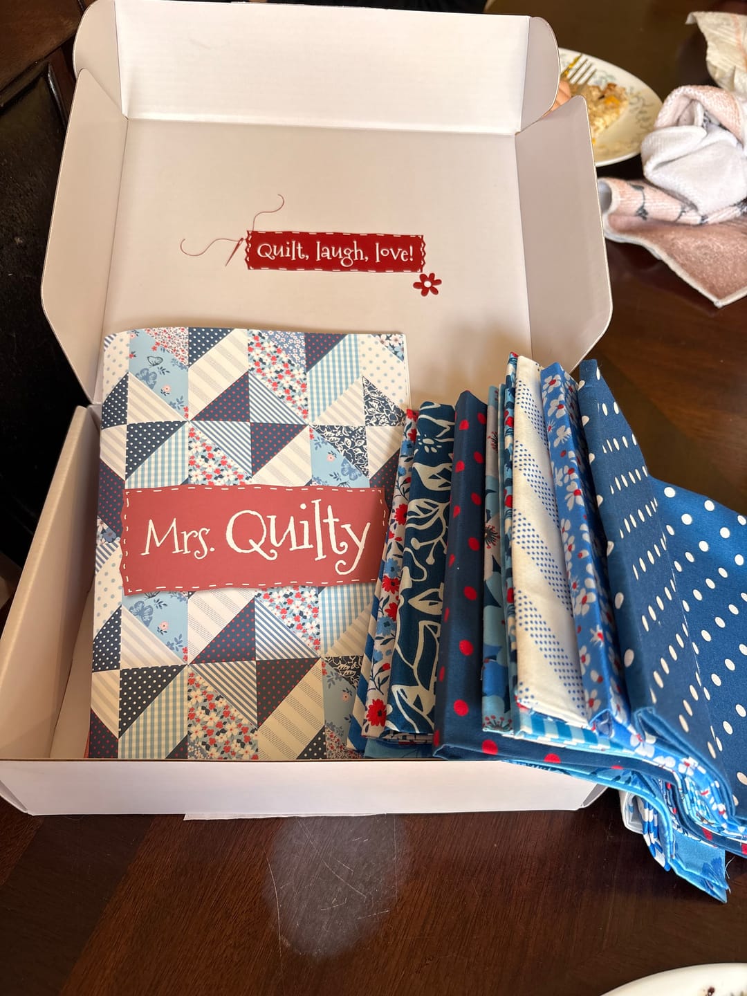 Customer photo review of Mrs Quilty Subscription Box