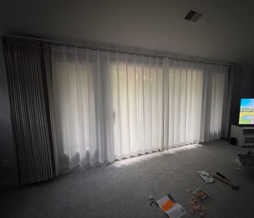 Customer photo review of SmartWings Motorized Dual Drapery