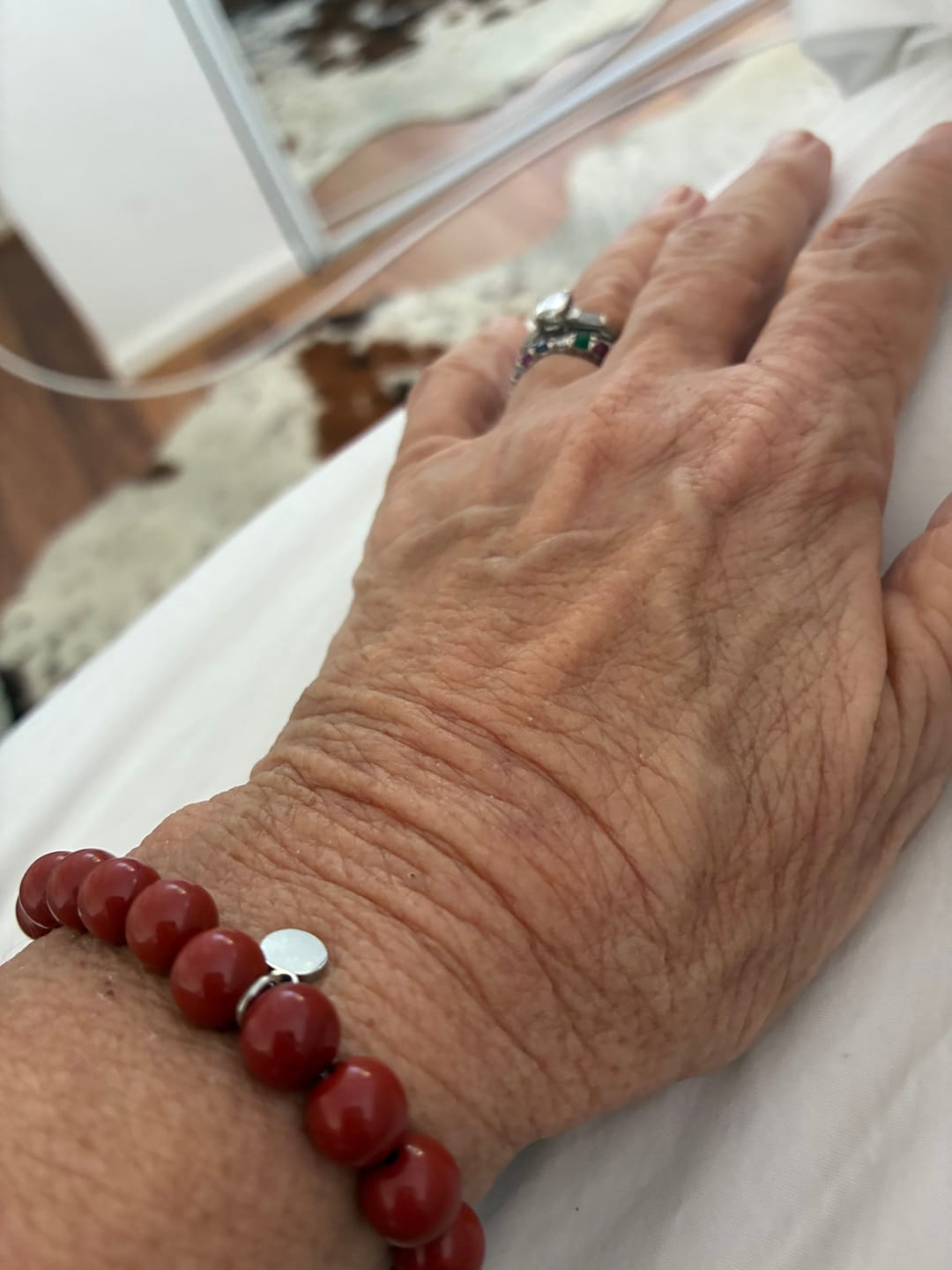 Customer photo review of Red Jasper Bracelet