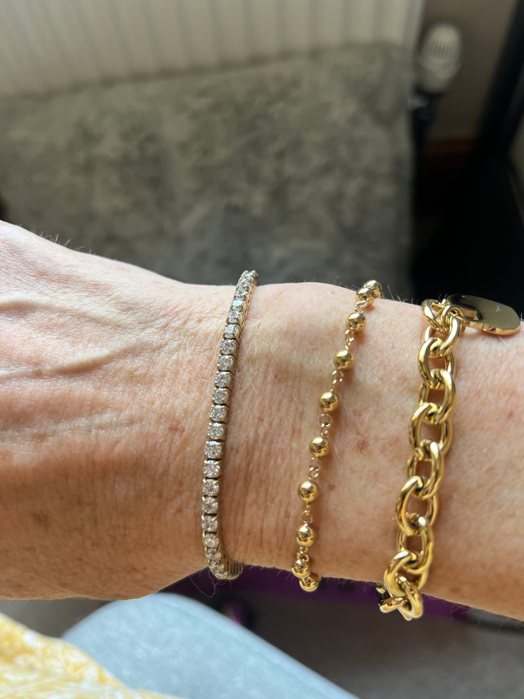 Customer photo review of Luxe Tennis Bracelet