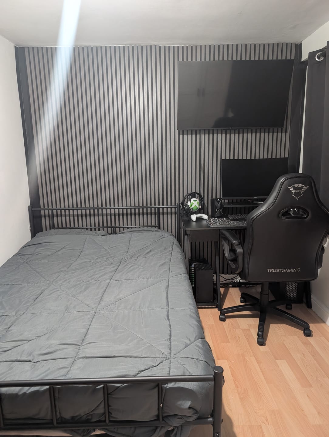 Customer photo review of Premium Acoustic Wall Panels - Dark Grey